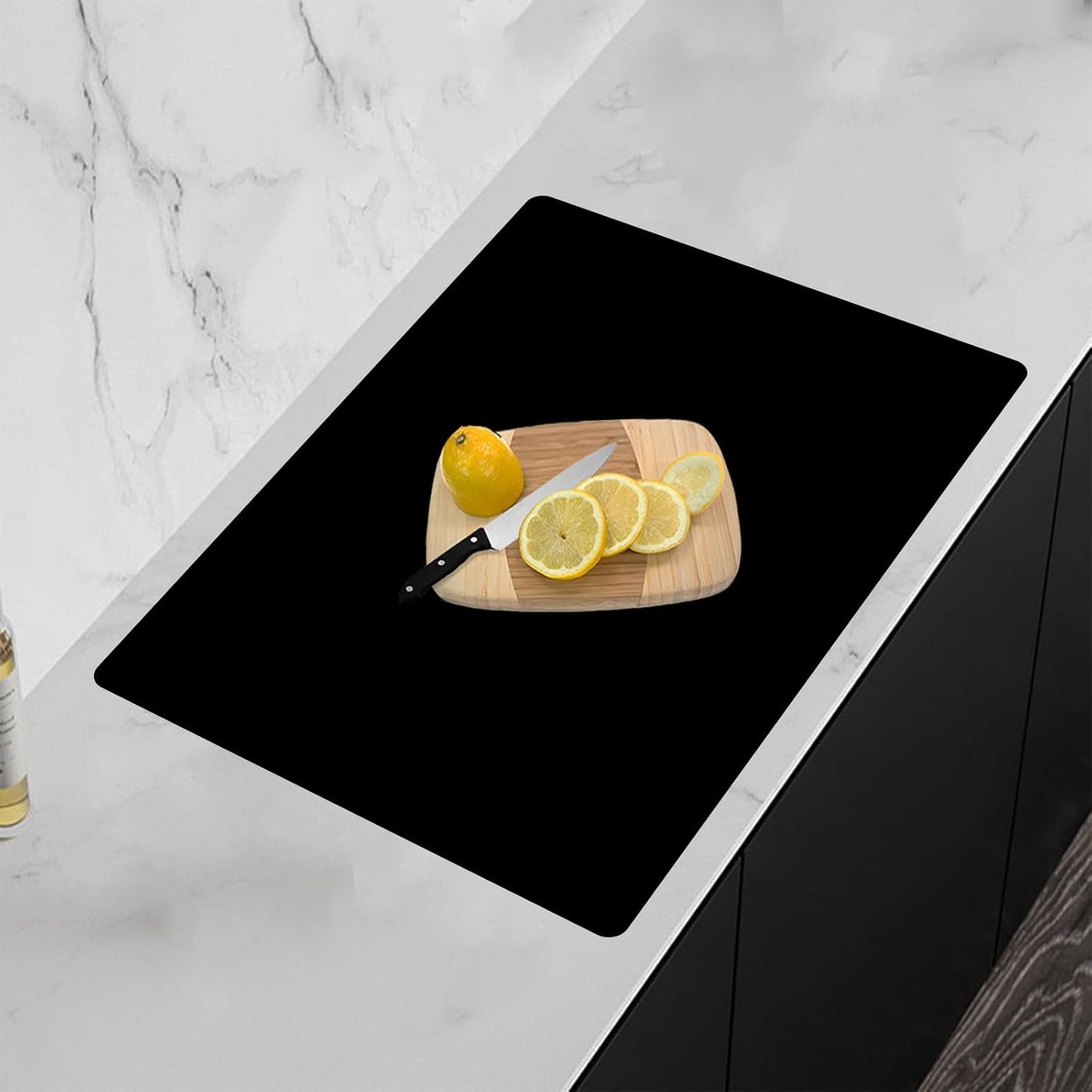 Silicone Mats for Kitchen Counter, 23.6'' x 15.7'' Non-Slip Countertop Protector Mat, Waterproof Kitchen Counter Mat, Heat Resistant Baking Mat(Black)