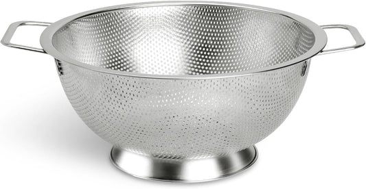 Kaishun Colander Stainless Steel 5-Quart, Kitchen Strainer for Pasta, Fruits Vegetables, Dishwasher Safe