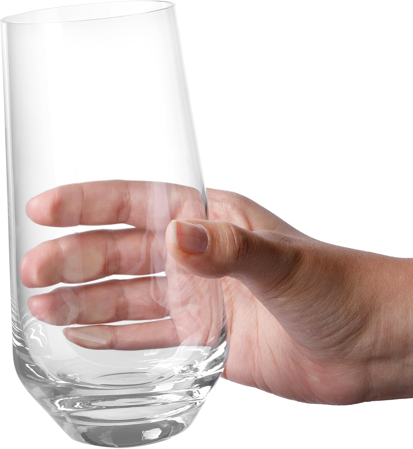 Larder & Vine Crystalline Glassware Tumbler Set, Artisan Drinkware for Cocktails, Water, Whiskey or Spirits, Handmade in Poland (Classic Tall)