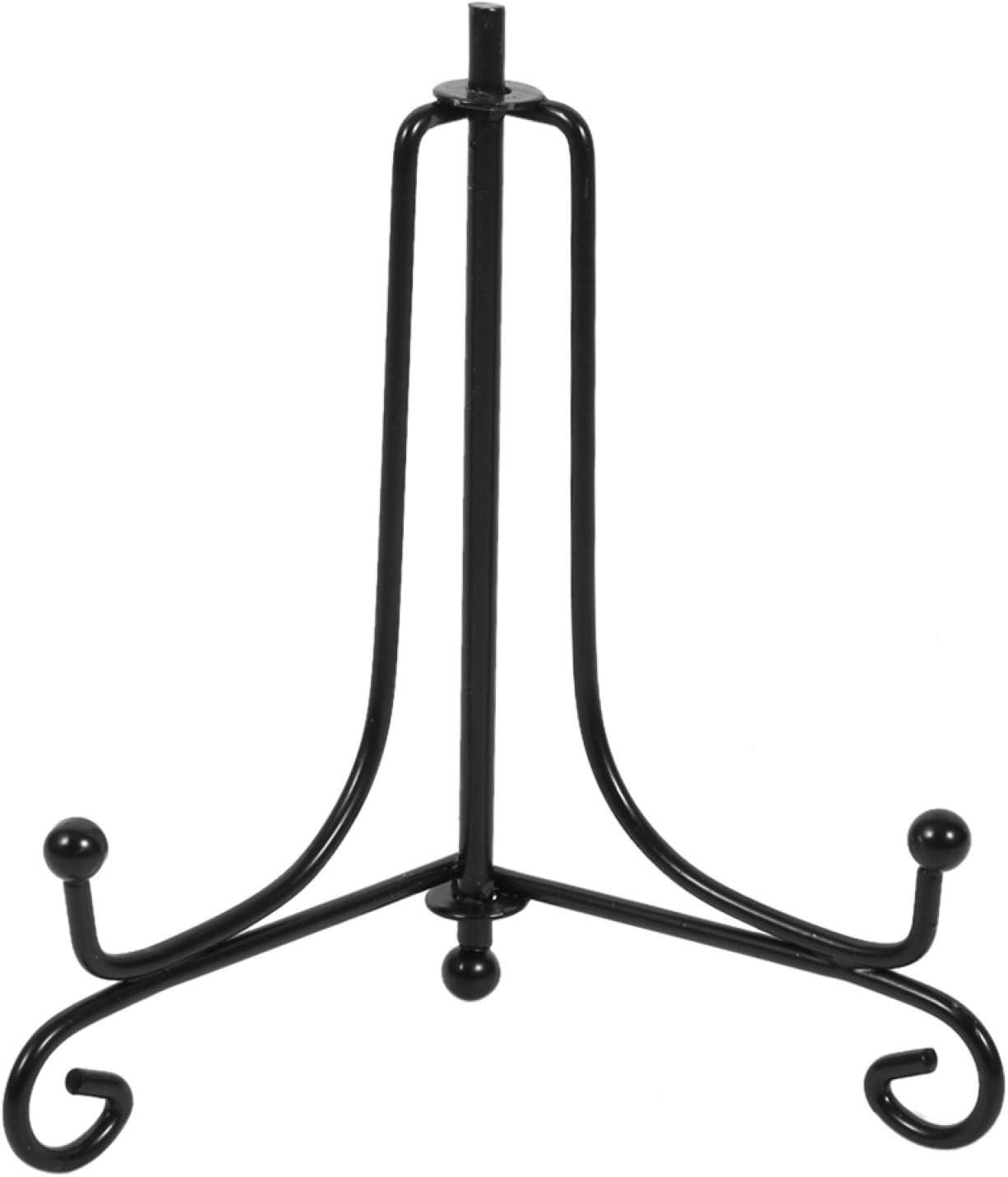 Yosoo Health Gear 1 pcs 4" - 12" Black Plate Stands for Display for Bowls, Plate Holder Display Stand, Easel to Hold Pictures for Plates, Photo Frames, Books, Card(6 Inch)