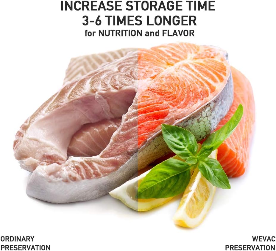 Wevac Vacuum Sealer Bags 100 Pint 6x10 Inch for Food Saver, Seal a Meal, Weston. Commercial Grade, BPA Free, Heavy Duty, Great for vac storage, Meal Prep or sous vide