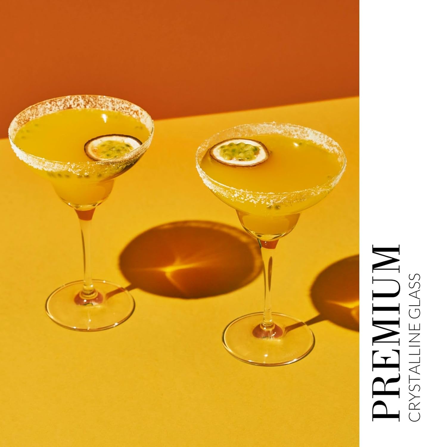 Krosno Margarita Cocktail Glasses, Set of 6, 9.1 oz, Mixology Collection, Ideal for Cocktails, Frozen Desserts, Dishwasher Safe, Made in Europe