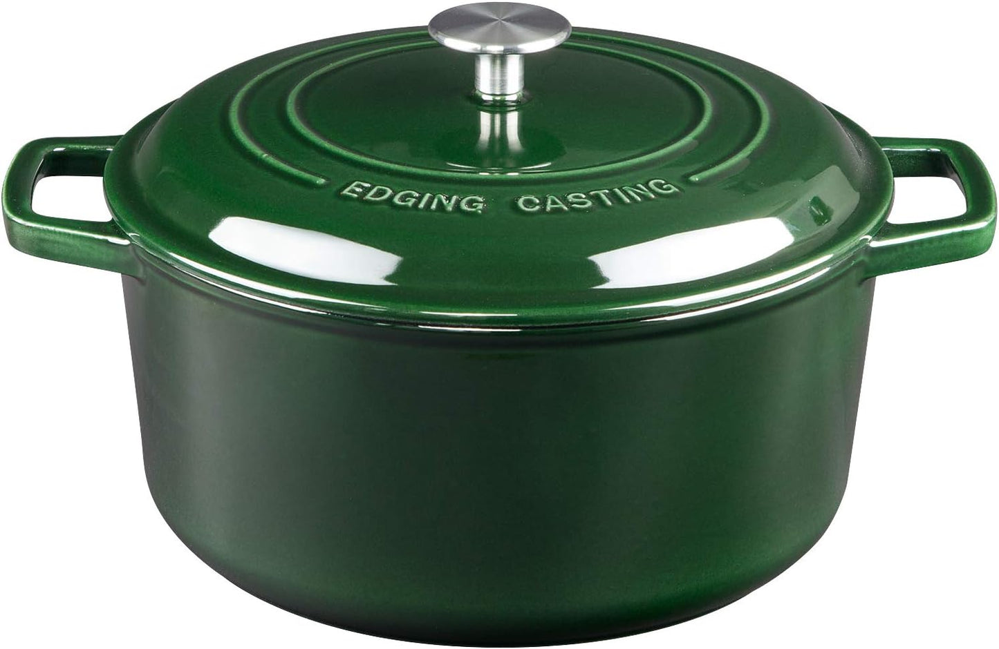 Enameled Cast Iron Dutch Oven Pot With Lid, Dutch Oven for Sourdough Bread Baking Round Pot Dule Handle, 7.5 Quart, Green