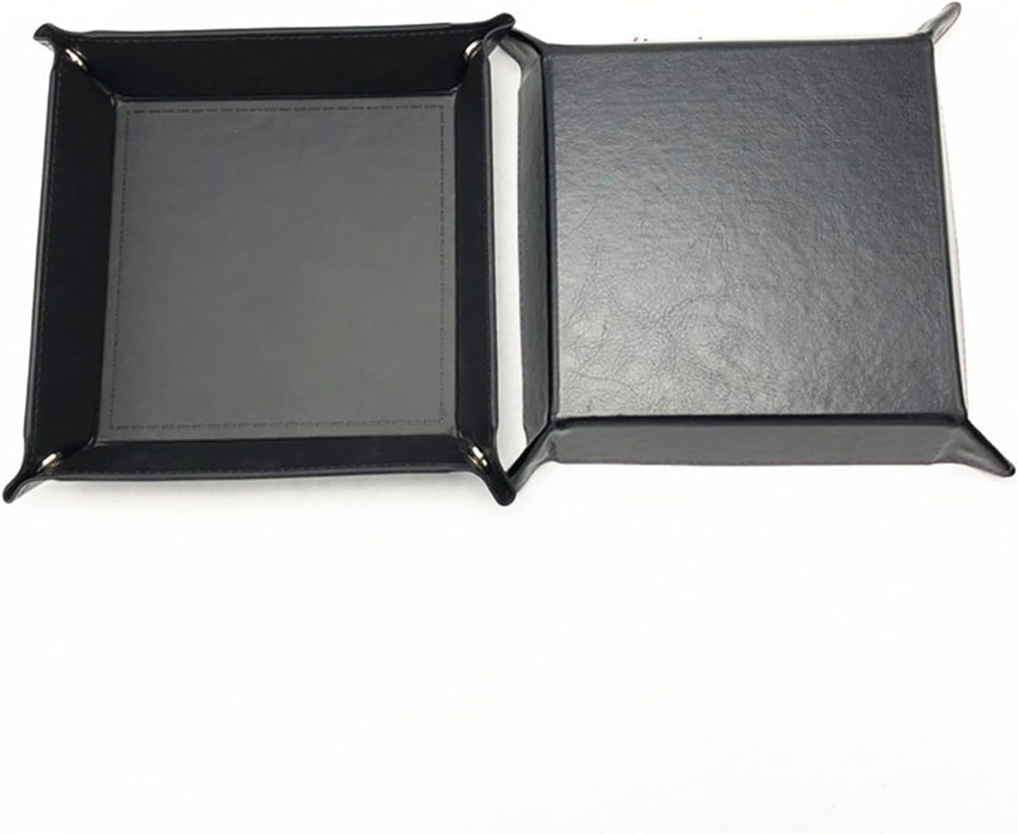 siduater Valet Tray Desktop Storage Organizer – Vegan Leather Catchall Tray Bedside Vanity Tray Nightstand Caddy Holder for Remote Controller, Watch, Keys, Phone, Wallet, Coin, Jewelry, Black