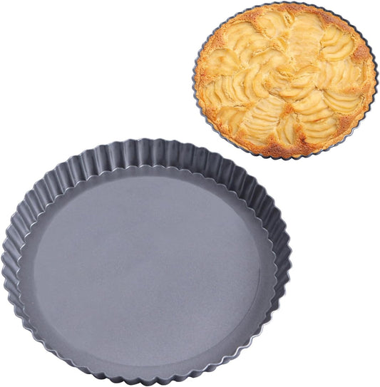Metal Tart Pan，Tart Pans with Removable Bottoms，Tart Pans for Baking (10 Inch)