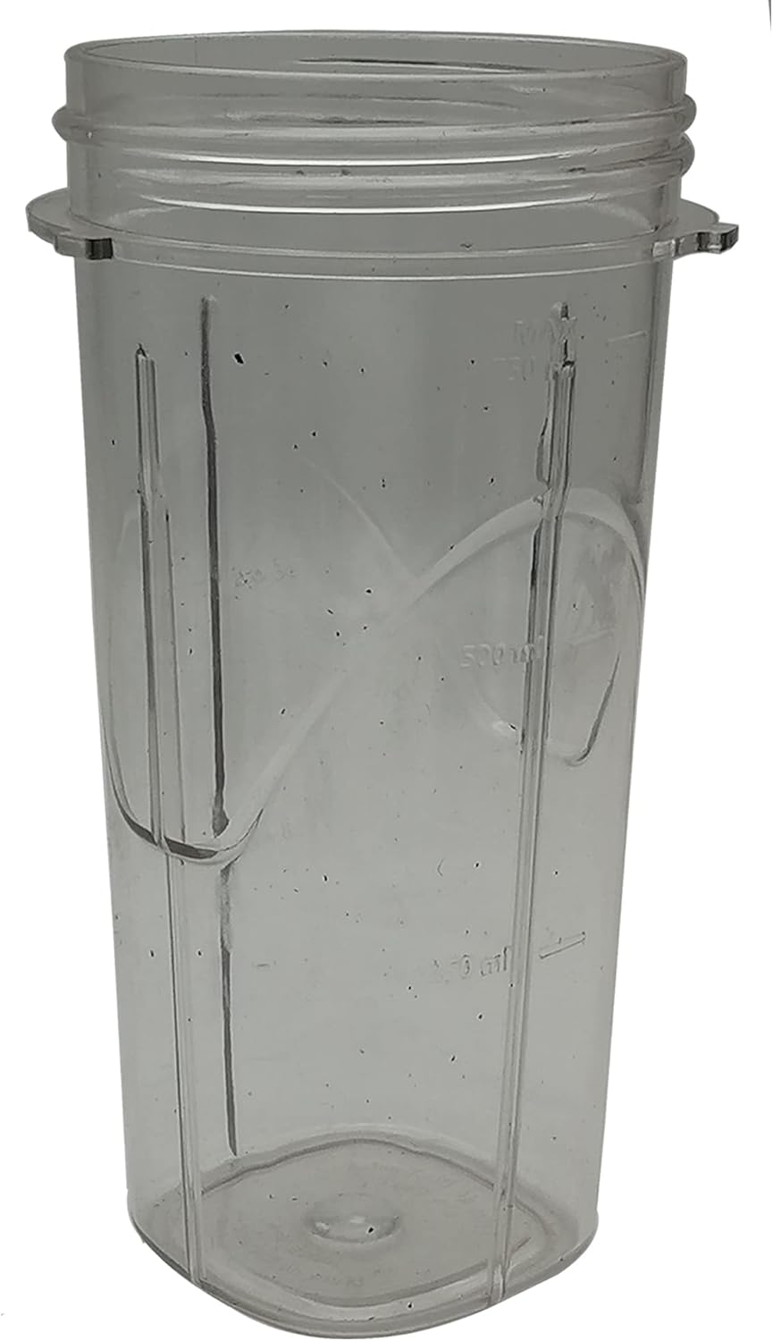 Replacement Pro blade with bottom and 24oz Blend-N-Go Cup with lid,Compatible with Oster pro blade:Oster Pro 1200 Blenders (BLSTMB-CBG, BLSTMB-CBF, BLSTMB-BBG)(Black, 24oz cup with blade bottom)