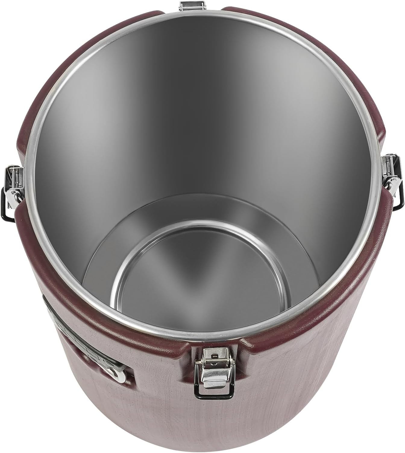 DYNAMI Large Insulated Food Container, Portable Commercial Food Warmer Insulated Soup Container Cold Hot Box for Catering,Stainless Steel Inner Liner, Sealed and Leak-proof (Brown, 9.3 Gal)