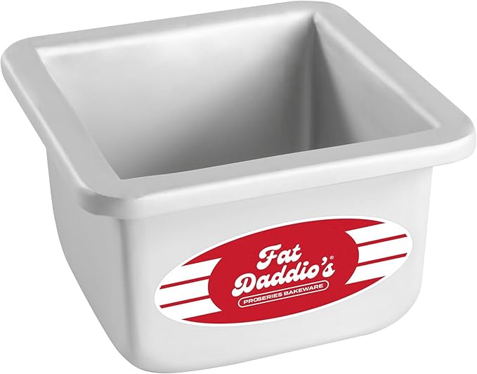 Fat Daddio's Anodized Aluminum Square Cake Pan, 4 x 3 Inch