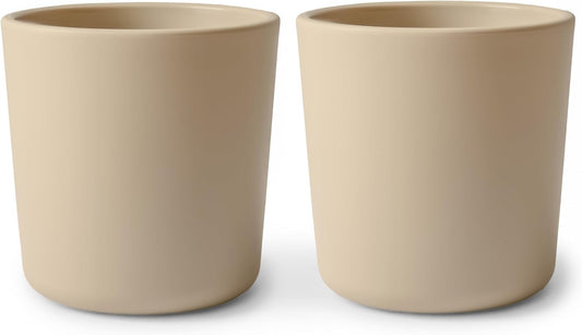 mushie Dinnerware Cups For Kids | Made in Denmark, Set of 2 (Vanilla)