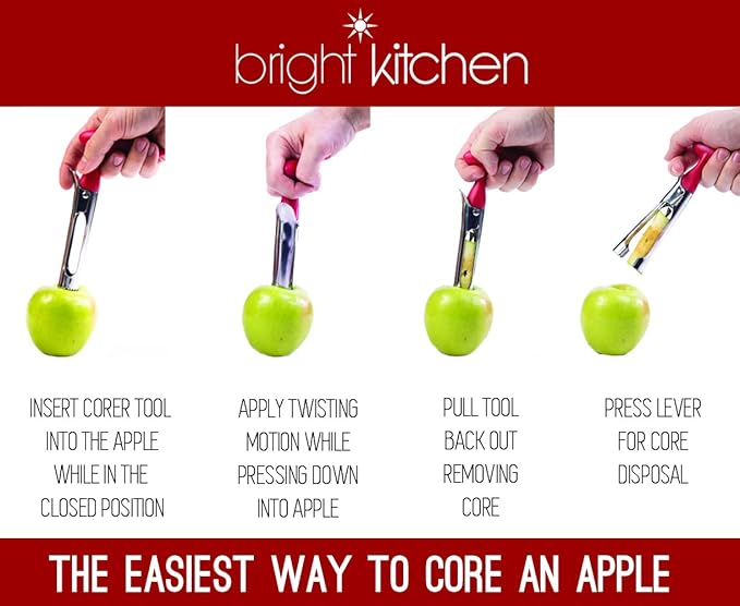 COMBO PACK - Apple Corer, Pineapple Slicer, Pear Pepper Poker, Herb Kale Stripper, Kiwi Tool, Citrus Orange Peeler SUPER SLICER Juicer Prepping PACK by Bright Kitchen