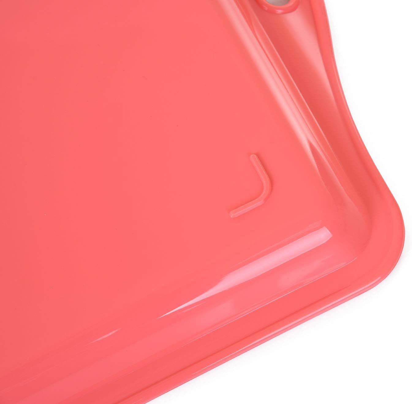 Mintra Home Durable Serving Tray (1pk, Salmon) - Platter with Handle 14in, Salmon, (Heavy Duty,Large Capacity Great for Kitchen, Wedding, Restaurant Indoor or Outdoor Picnic Camping