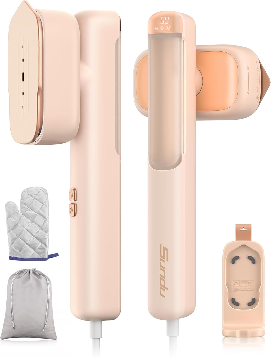 Smart Steam irons Handheld Steamer for Clothes – Global Voltage Adaptation, Palm-Sized & Lightweight (0.8lb), Dual Steam Modes, Easy Wrinkle Remover, Auto Shut-Off, for Travel & Home