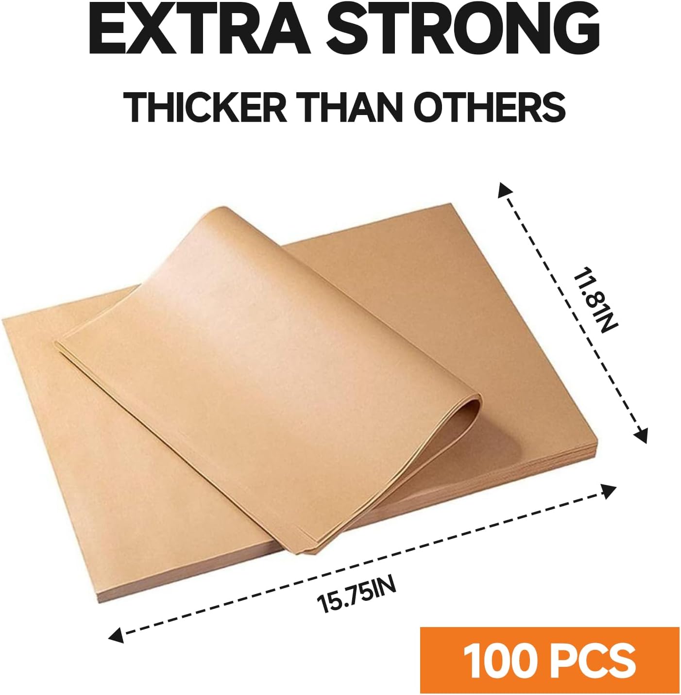 100Pcs Sourdough Parchment Paper for Dutch Oven, 15.75x11.81" Precut Brown Parchment Papers, Unbleached and Non-Stick Baking Paper Sheets, Dutch Oven Liners for Sourdough Bread