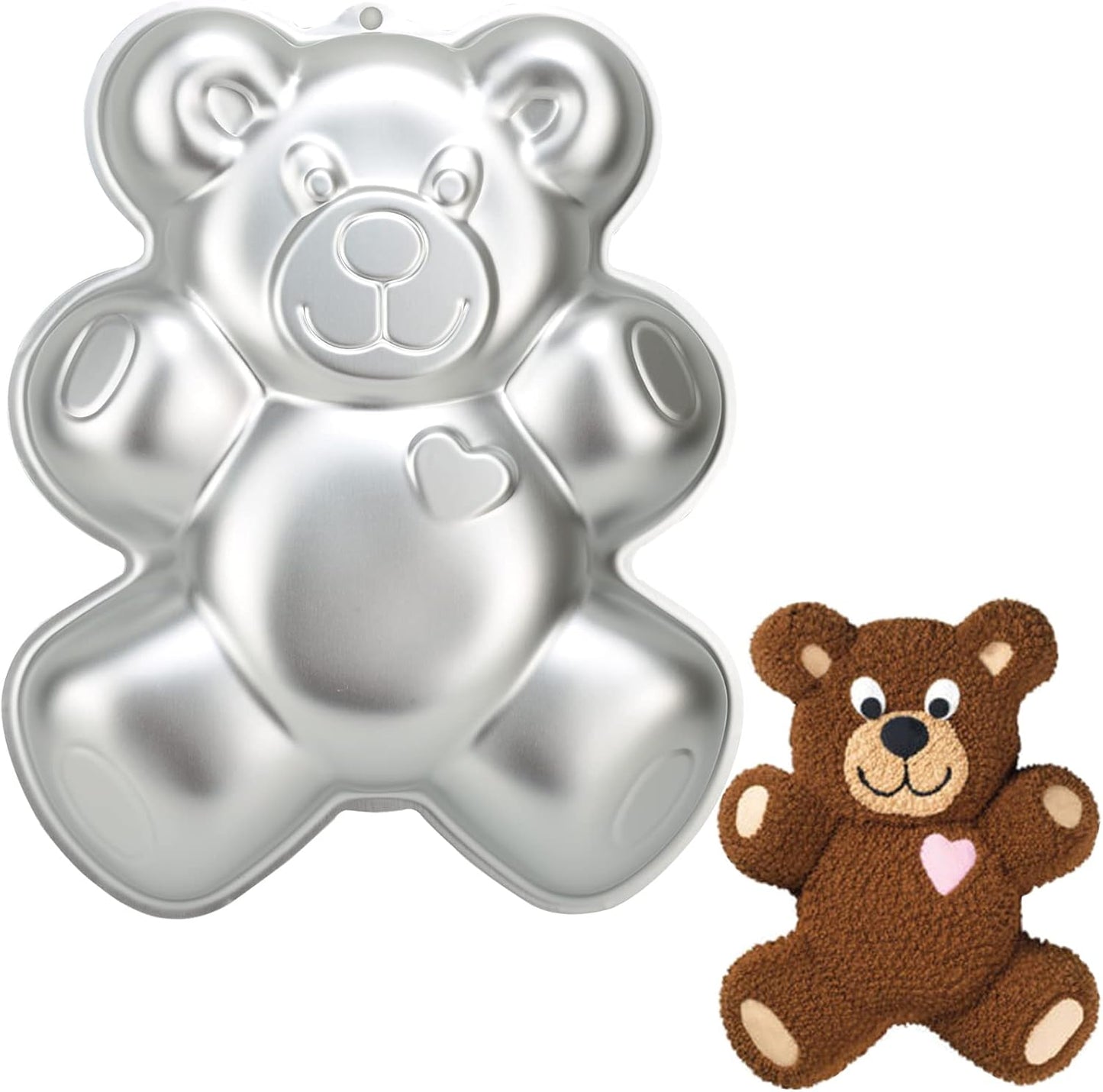 12.8-INCH Bear Cake Pan Mould Aluminum 3D Animal DIY Cake Baking Pan for Birthday, Anniversary, Party, Christmas