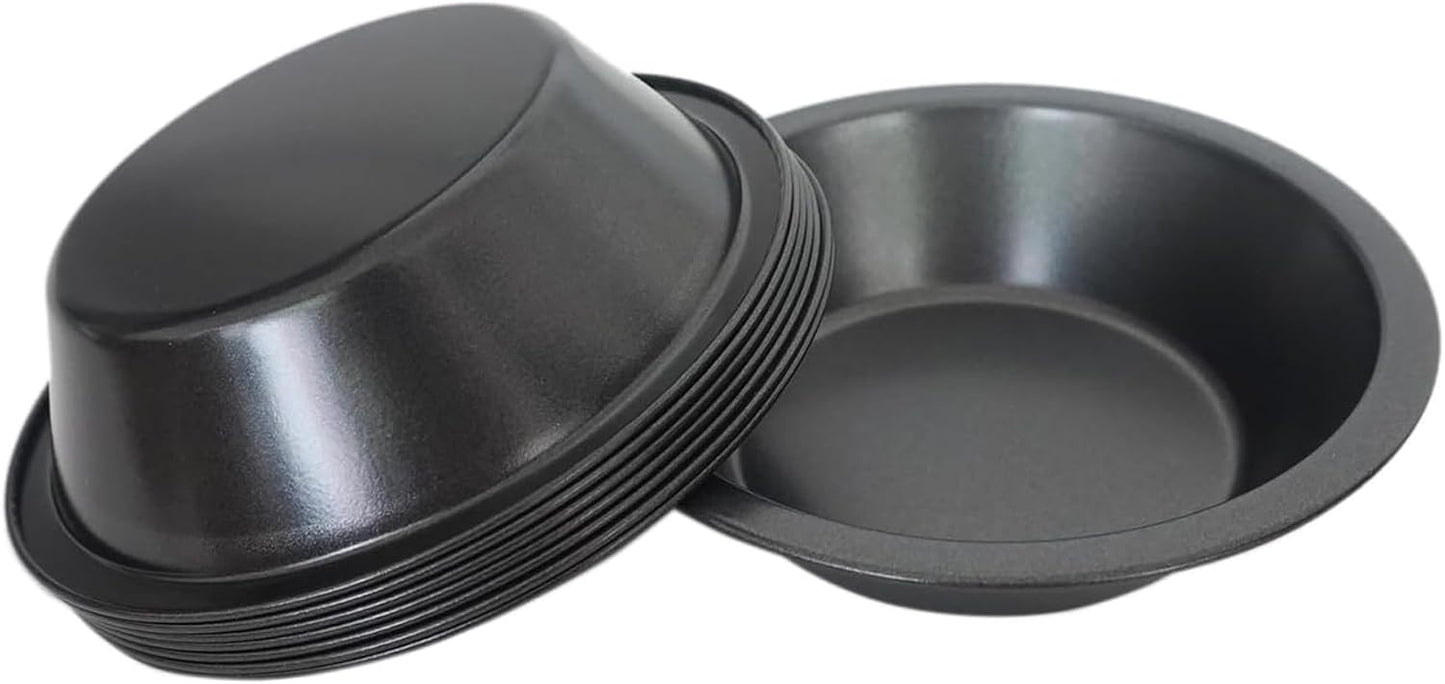 4 Pack Small Pie Baking Pans, 5 Inch Nonstick Mini Pie Plates, Small Round Carbon Steel Metal Pie Tins, Bakeware Individual Plate Baking Dish, Durable Pot Pie Tin -for Crust Tarts Pizza Bread