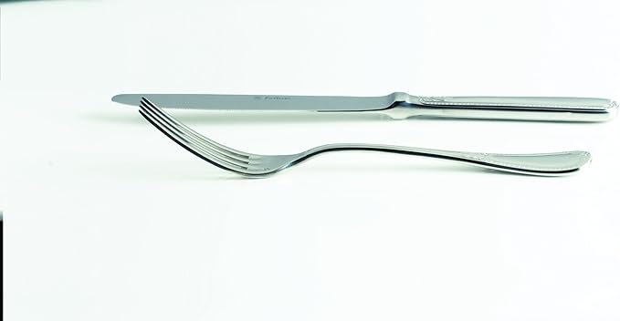 Fortessa Savoy 18/10 Stainless Steel Flatware, 5 Piece Place Setting, Service for 1