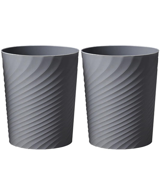 Bathroom Trash Can 1.8 Gallon Garbage Can Small Waste Basket Recycling Bin for Bedroom Office Kitchen,2 Pack Grey
