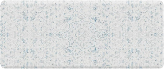 House of Noa Nama Standing Mat – Anti-Fatigue Cushioned Kitchen Mats for Floor | Ergonomic Bounce-Back Foam Kitchen Mats | Anti-Fatigue Mats for Kitchen & Standing | Emile Delft Blue | 30" x 72"