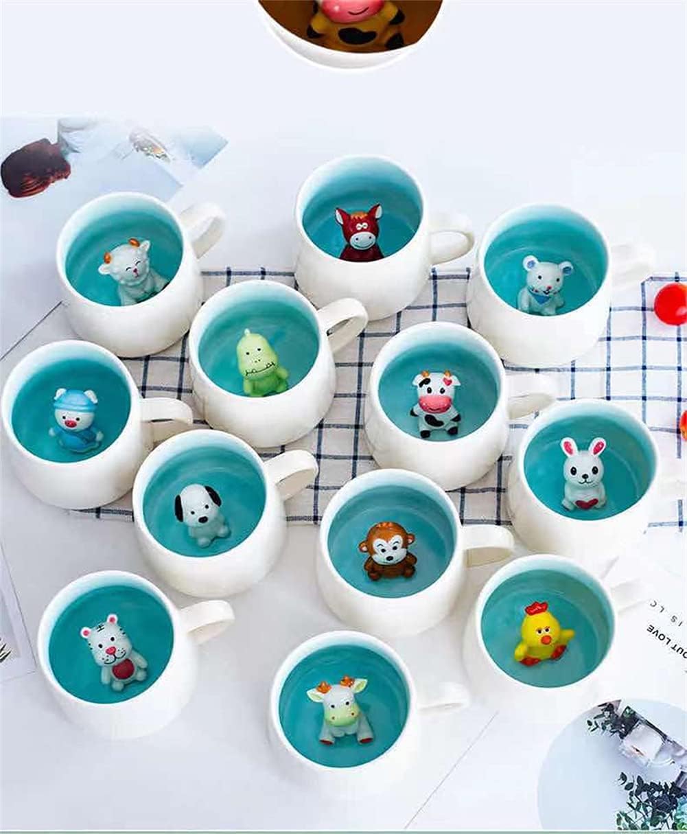 Surprise 3D Coffee Mug Animal Inside 12 oz with Dinosaur,Cute Cartoon Handmade Ceramics Cup,Christmas Birthday Surprise for Friends Family or Kids (Dinosaur)