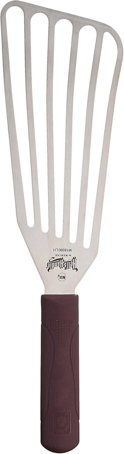 Mercer Culinary Hell's Handle, Large Fish Turner/Spatula, left Handed, 4 inch x 9 inch