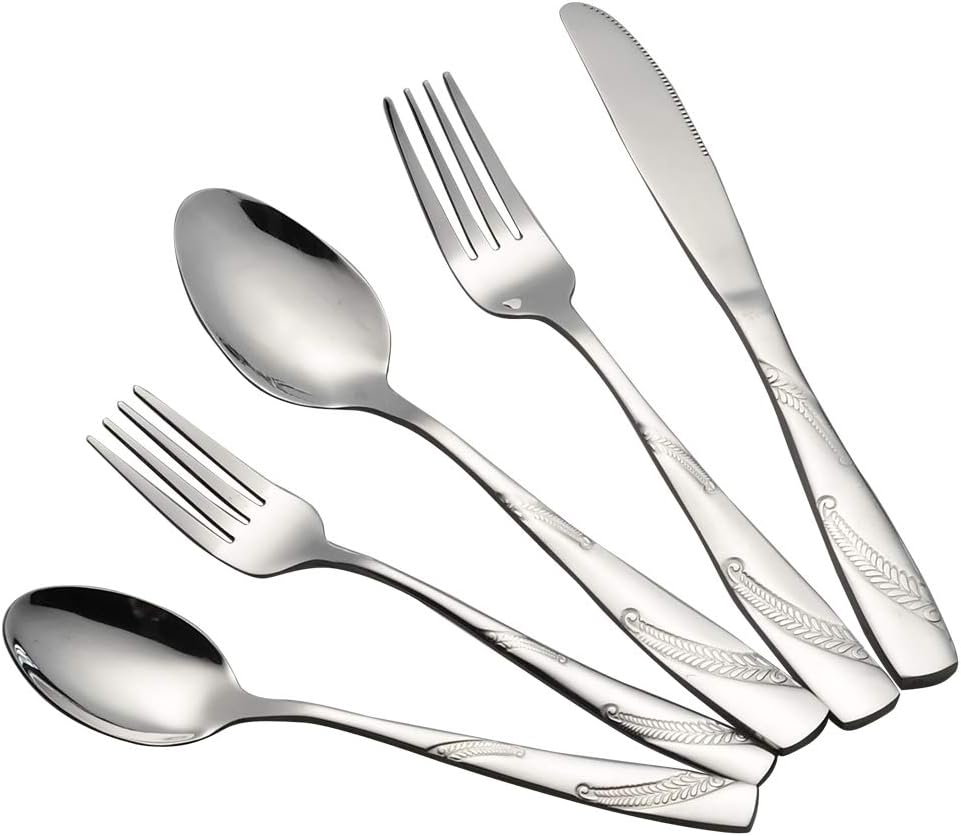 30 Pieces Stainless Steel Flatware Cutlery Silverware, Service for 6