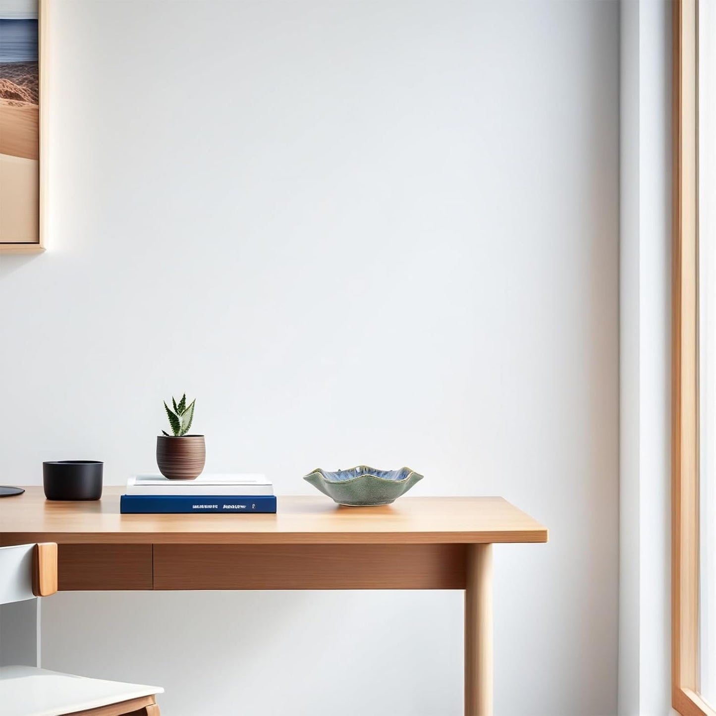 2Pcs Ceramic Jewelry Dish - Lotus Leaf Shape, for Ring Holder Necklace Small Key, Suitable for Mother Friend Sister, Gifts for Women, Cute Plate Trinket Tray, Home Decor (Light Blue-2PCS)