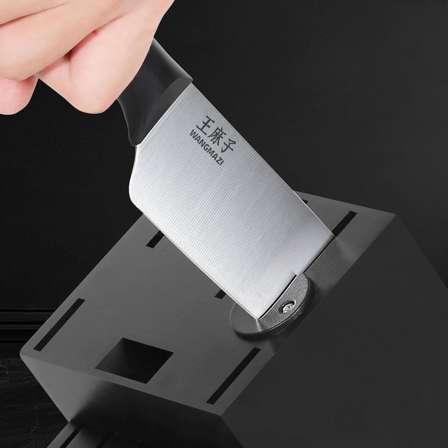 Premium Chef Knife Set,High Carbon Stainless Steel Ergonomic Rivet Handle,Sharp Knife Set for Kitchen,Hundreds of Years of Masterful Craftsmanship(Black,15PCS)