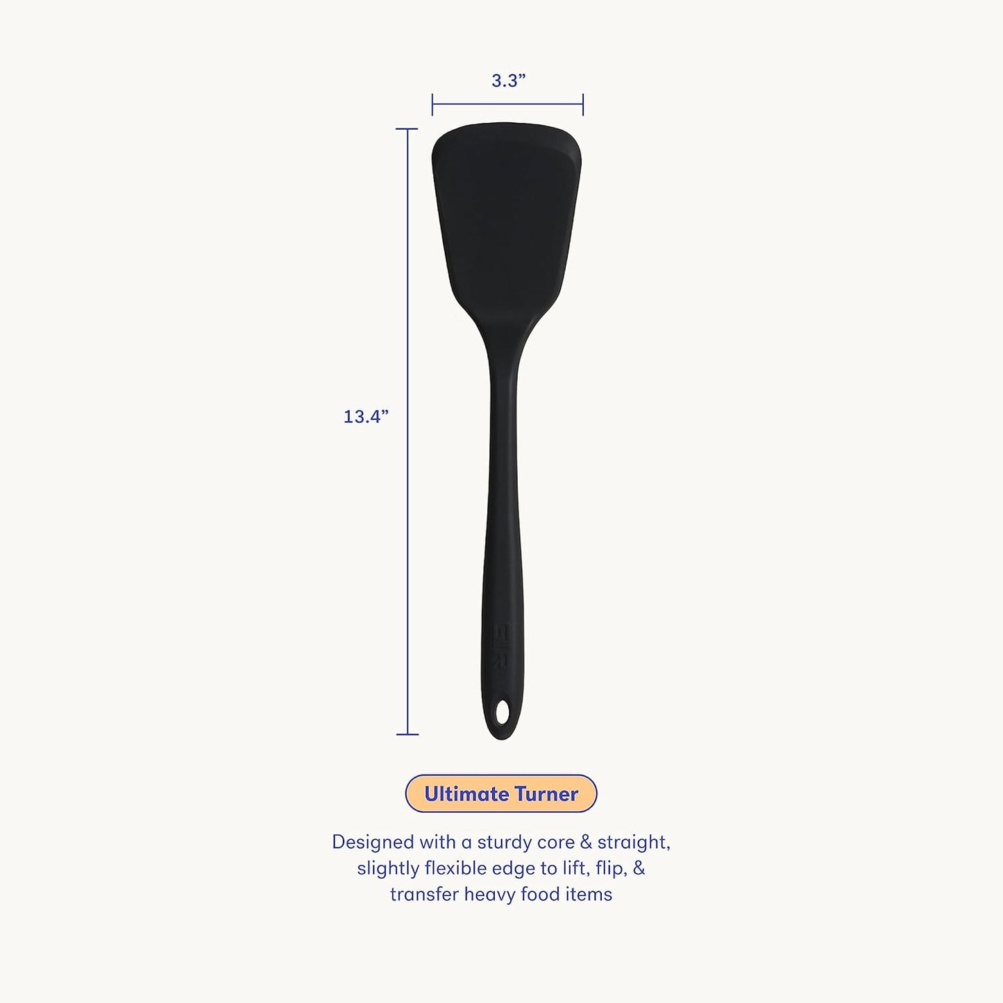 GIR: Get It Right Silicone Spatula for Cooking - 13-Inch Black - Heat Resistant to 425°F & Nonstick - Pancake Flipper & Spatula Turner
