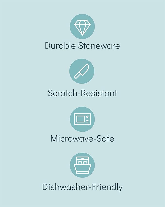 Stoneware Dinnerware Set for 4 People HYGGE 16-Piece - Elegant Scandi Design - Premium Dish Set - Bowl and Plate Set - Tableware for 4 People in a Ribbed Design - Pure Living in Beige