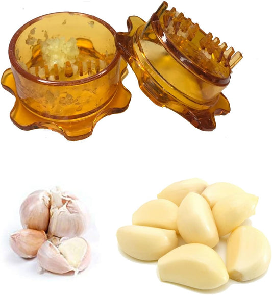 Angel’s Peel Lounge Garlic Mincer, Manual Garlic Grinder for Quick Meal Preparation - Kitchen Tools for Mincing Garlic, Ginger, Herbs, Nuts (Orange)