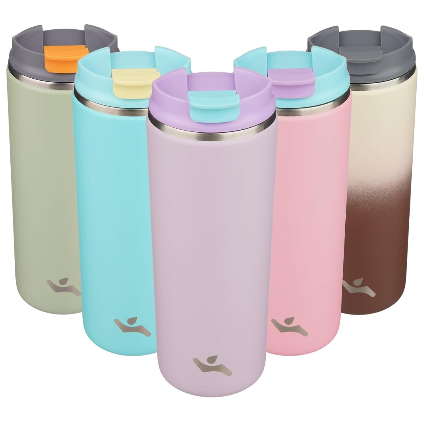 Tumbler with Lid, 16 oz Travel Coffee Mug Double Wall Vacuum Stainless Steel Thermal Metal Cup Insulated Water Bottle,Lavender