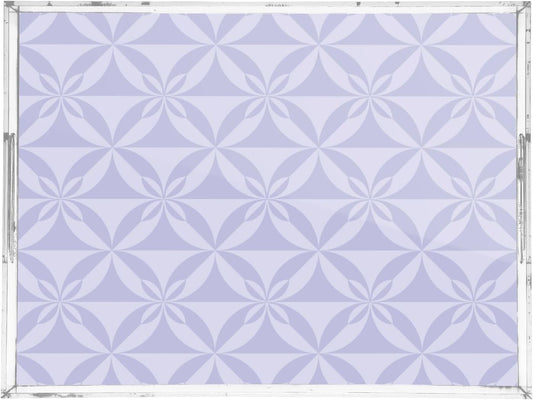 Acrylic Serving Tray with Handles Spill Proof Kitchen Storage Tray Clear Decorative Tray Makeup Drawer Organizer Storage Tray for Bathroom Living Room Ottoman 15.7x11.8Inches