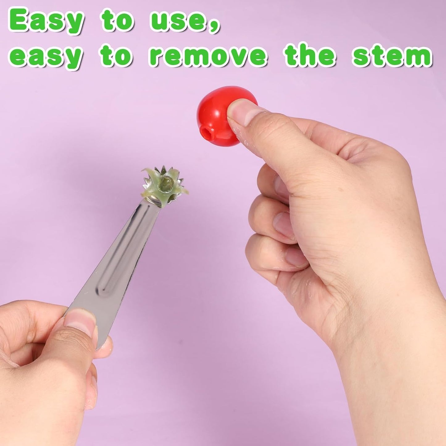 6 Pcs Tomato Stem Corer Strawberry Pitter Baller Practical Stainless Steel Huller Kitchen Tool Fruit Vegetable Stem Remover
