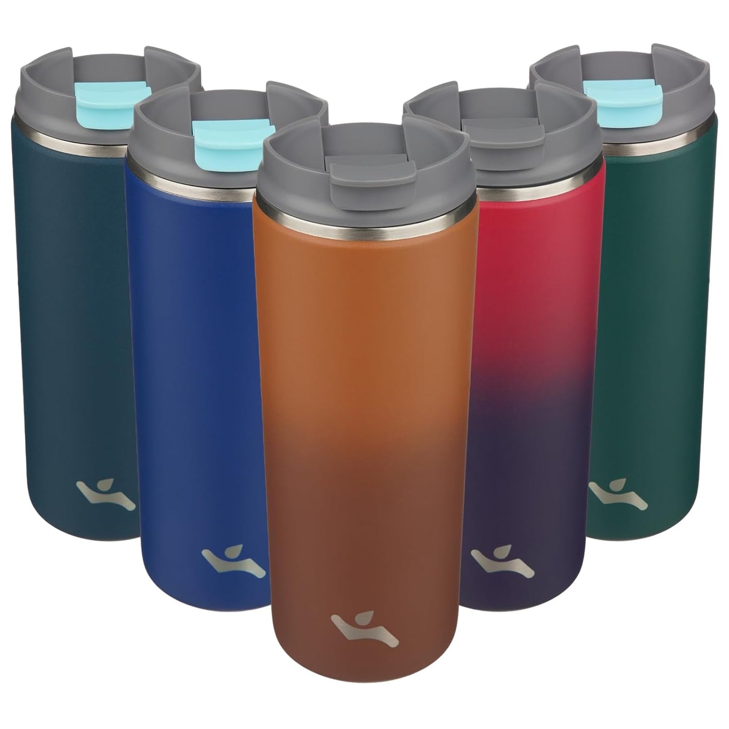 Tumbler with Lid, 16 oz Travel Coffee Mug Double Wall Vacuum Stainless Steel Thermal Metal Cup Insulated Water Bottle,Caramel