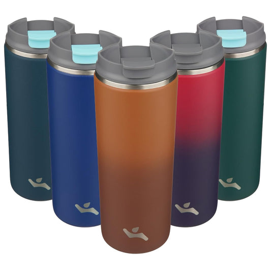 Tumbler with Lid, 16 oz Travel Coffee Mug Double Wall Vacuum Stainless Steel Thermal Metal Cup Insulated Water Bottle,Caramel