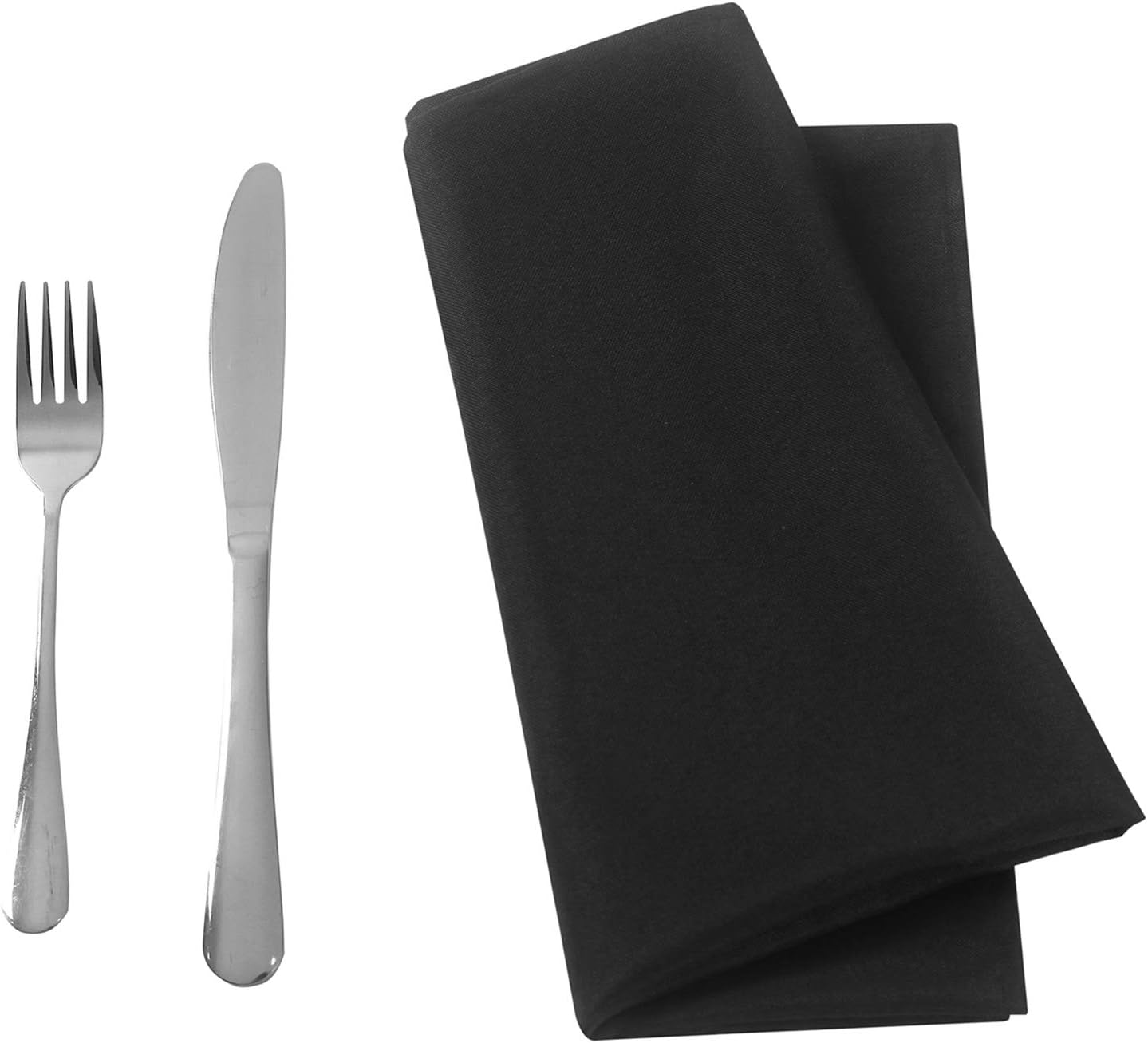 Bailarina Cloth Napkins Set of 80,17x17 inches Dinner Napkins Cloth Washable,Polyester Square Table Cloth Napkin Bulk with Hemmed Edges Ideal for Banquets, Parties and Weddings-Black