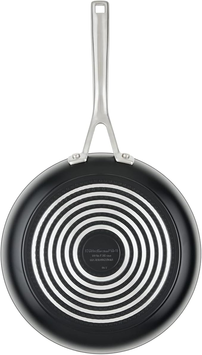 KitchenAid Hard Anodized Induction Nonstick Frying Pan Set/Skillets, 8.25 Inch and 10 Inch - Matte Black