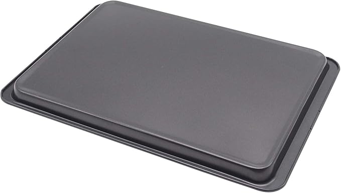 2PCS Cookie Sheet 10x14.5 Inch (Inner 9x13) Baking Sheet Nonstick Heavy Carbon Steel Baking Pans Bakeware
