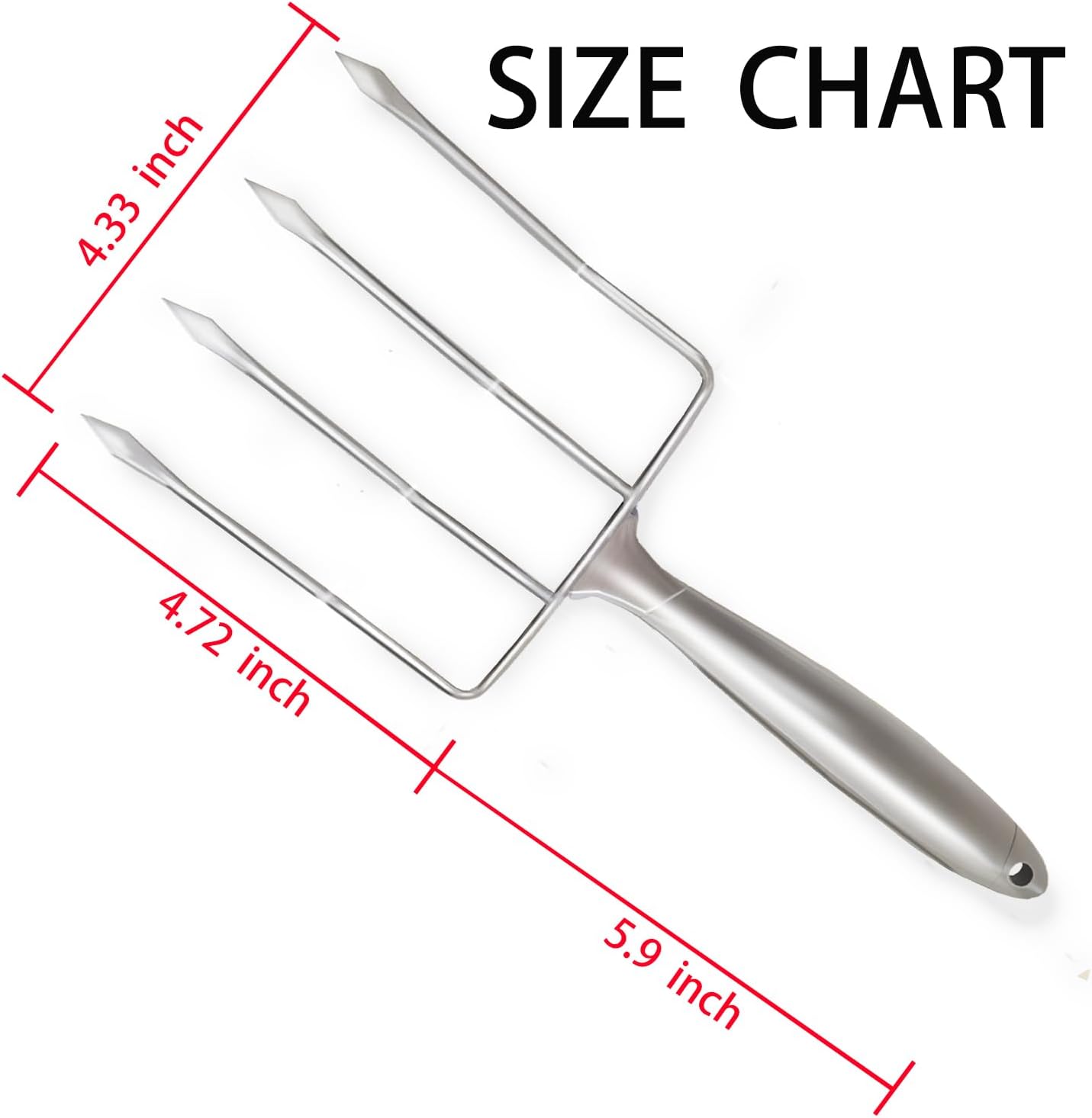 Stainless Steel Poultry Lifters Set of 2.Meat Forks, Roaster Poultry Fork, Carving Forks, Transfer Chicken or Ham Easily.