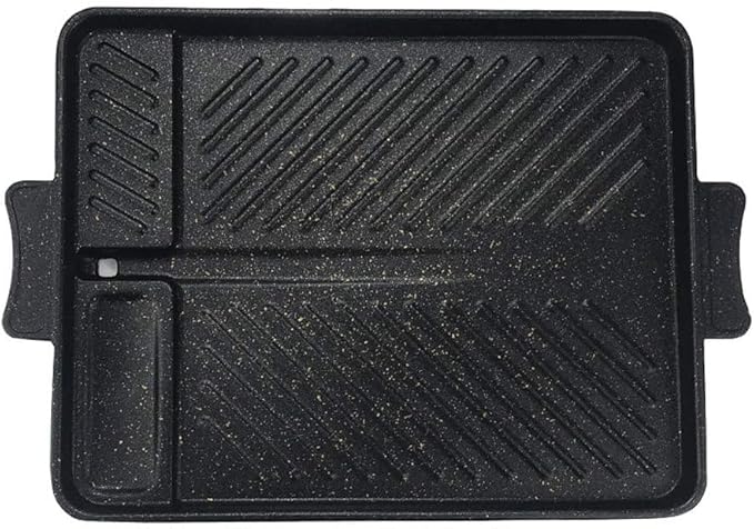 SleekPan Smokeless Grill Pan – Premium Aluminum, Non-Stick,Portable Grill Compact Design with Tilt Mechanism for Oil Drainage – Ideal for Indoor and Outdoor Grilling – Stylish Black Finish