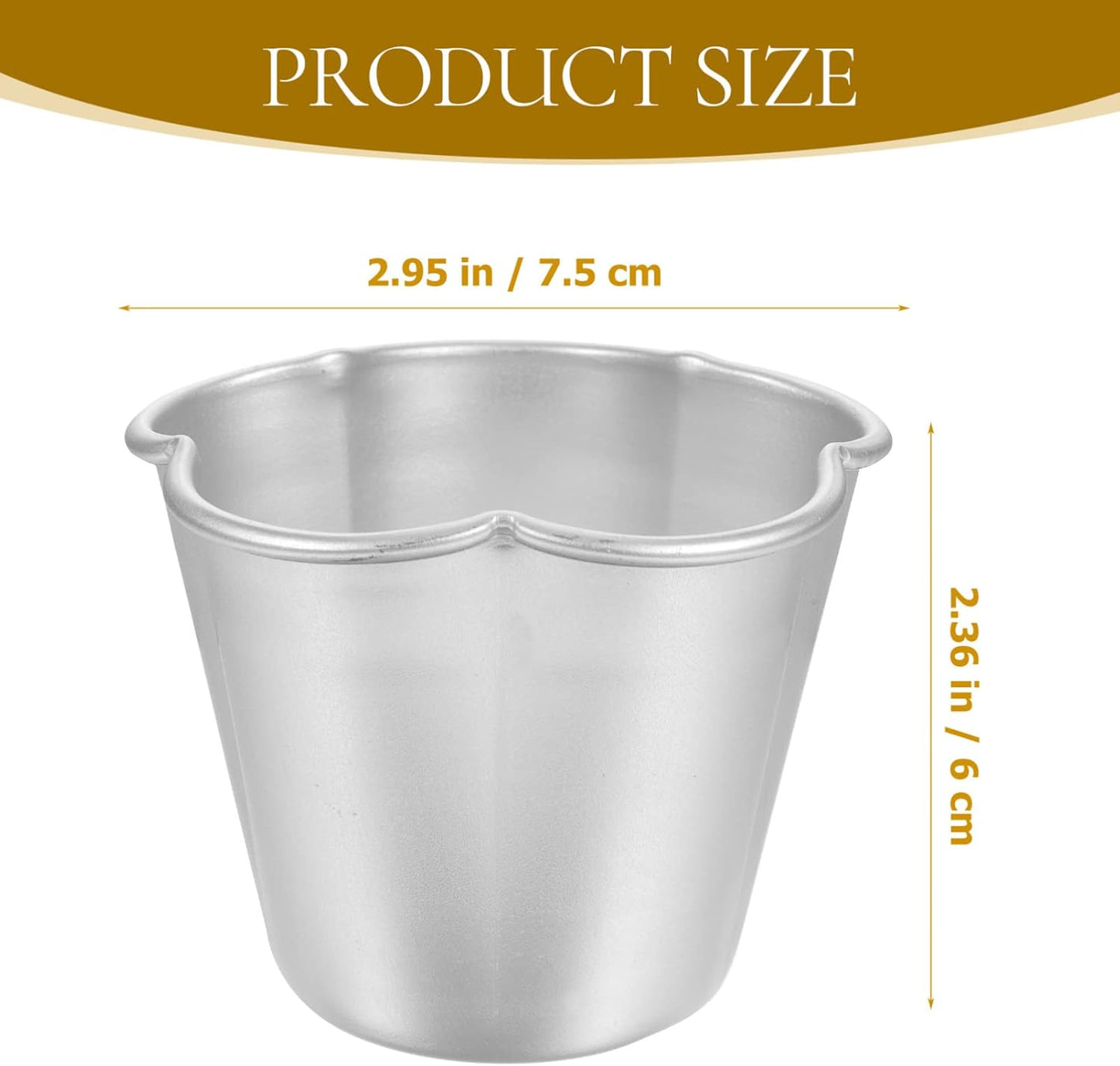 6pcs Flower Shape Pudding Moulds Aluminum Baking Cups Non Stick Round Nonstick Egg Tart Cupcake Muffin Cheesecake Mould for Baking Tool Cake Mold Silicone Egg Molds