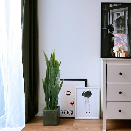 35" Lifelike Faux Snake Plant, Realistic Artificial Plants with 28 Thick PEVA Leaves, Indoor/Outdoor UV-Proof Greenery Decor, Patio, Office & Home Decor, Includes Black Pot & Preserved Moss