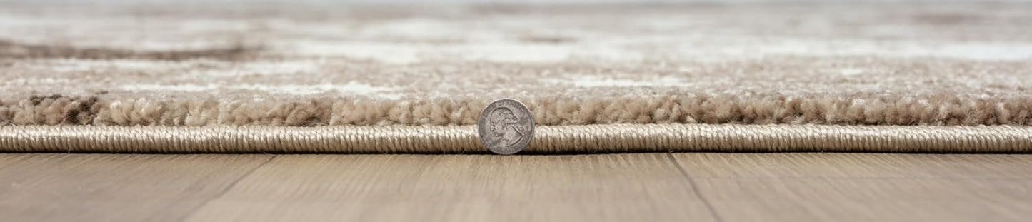 Keen Home Design Area Rugs - 9x12 Non-Shedding, Abstract Rugs for Kitchen, Living Room, Bedroom, Dining Room, Entryway - Size: 9'2" x 11'11", Multi