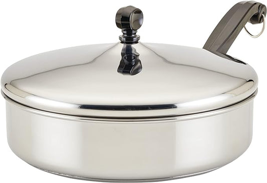 Farberware Classic Stainless Steel Fry Lid, Saute Pan (2.75 Quart), Silver
