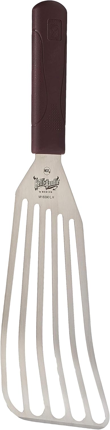 Mercer Culinary Hell's Handle, Large Fish Turner/Spatula, left Handed, 4 inch x 9 inch
