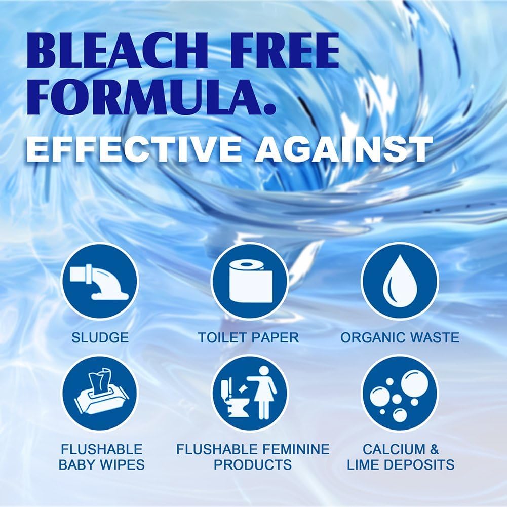 4Pack Safe & Powerful Upgraded Sink Drain Cleaner - Multi-Purpose Pipe Unclogging Agent for Kitchen and Home Drains