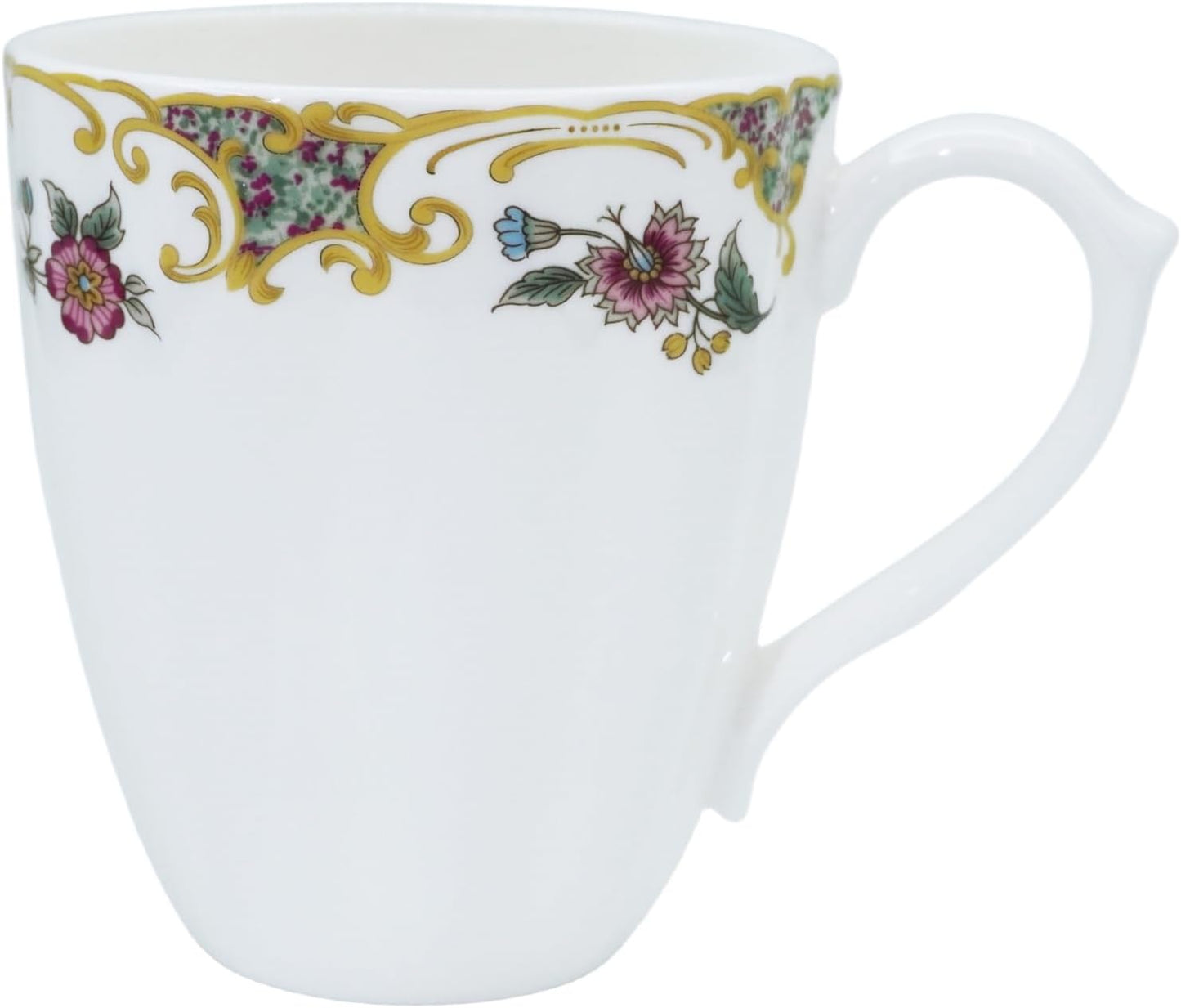 14oz Cute Coffee Mugs for Women Cute Mugs Bone China Floral Coffee Mug Teacups for Mom Women Birthday Gifts Christmas Gifts