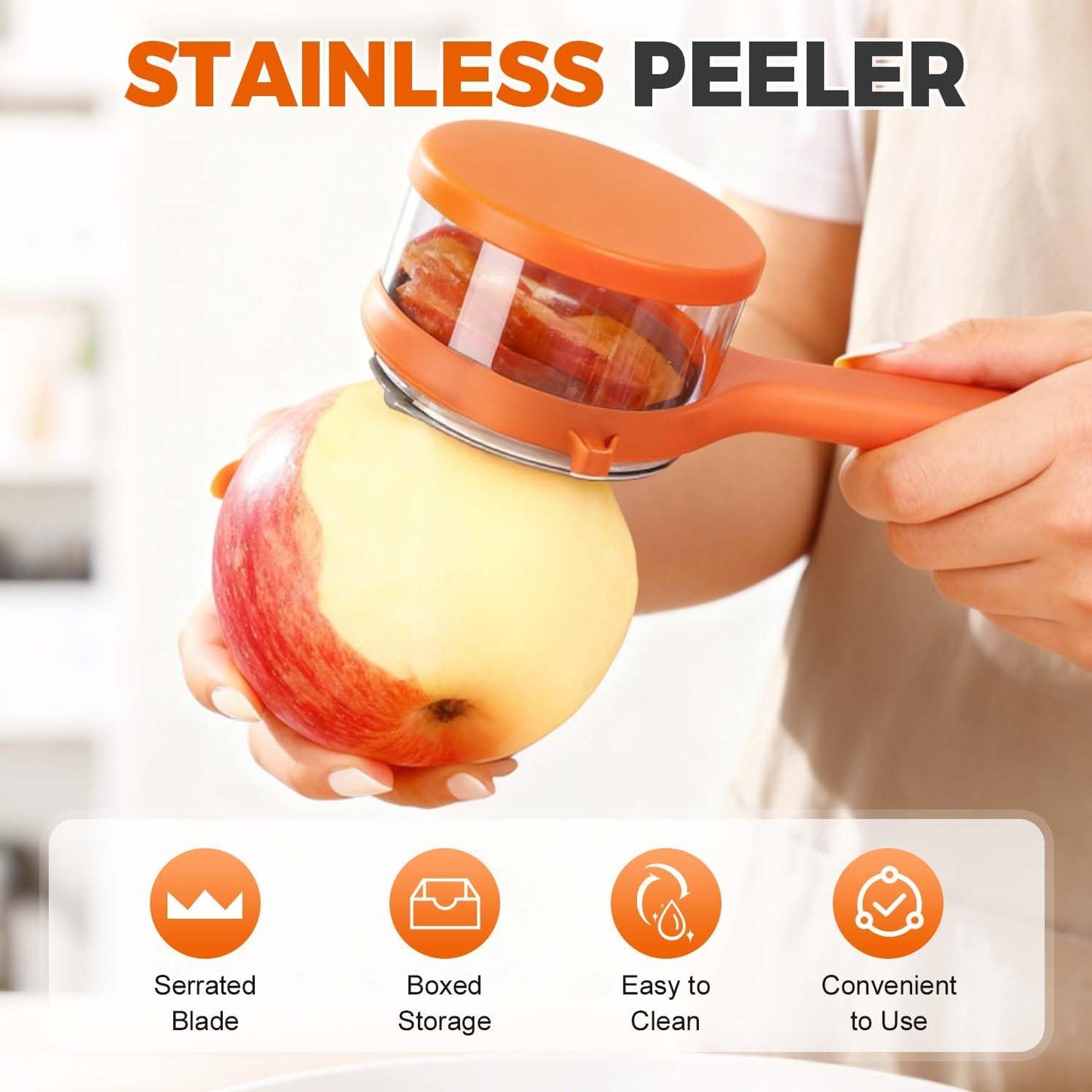 Vegetable Peeler with Container, 2025 New with Box Storage Kitchen Special Fruit Peeler, 2-in-1 Multifunctional Veggie Fruit Peeling Tool Easy to Use Kitchen Gadget (Green)