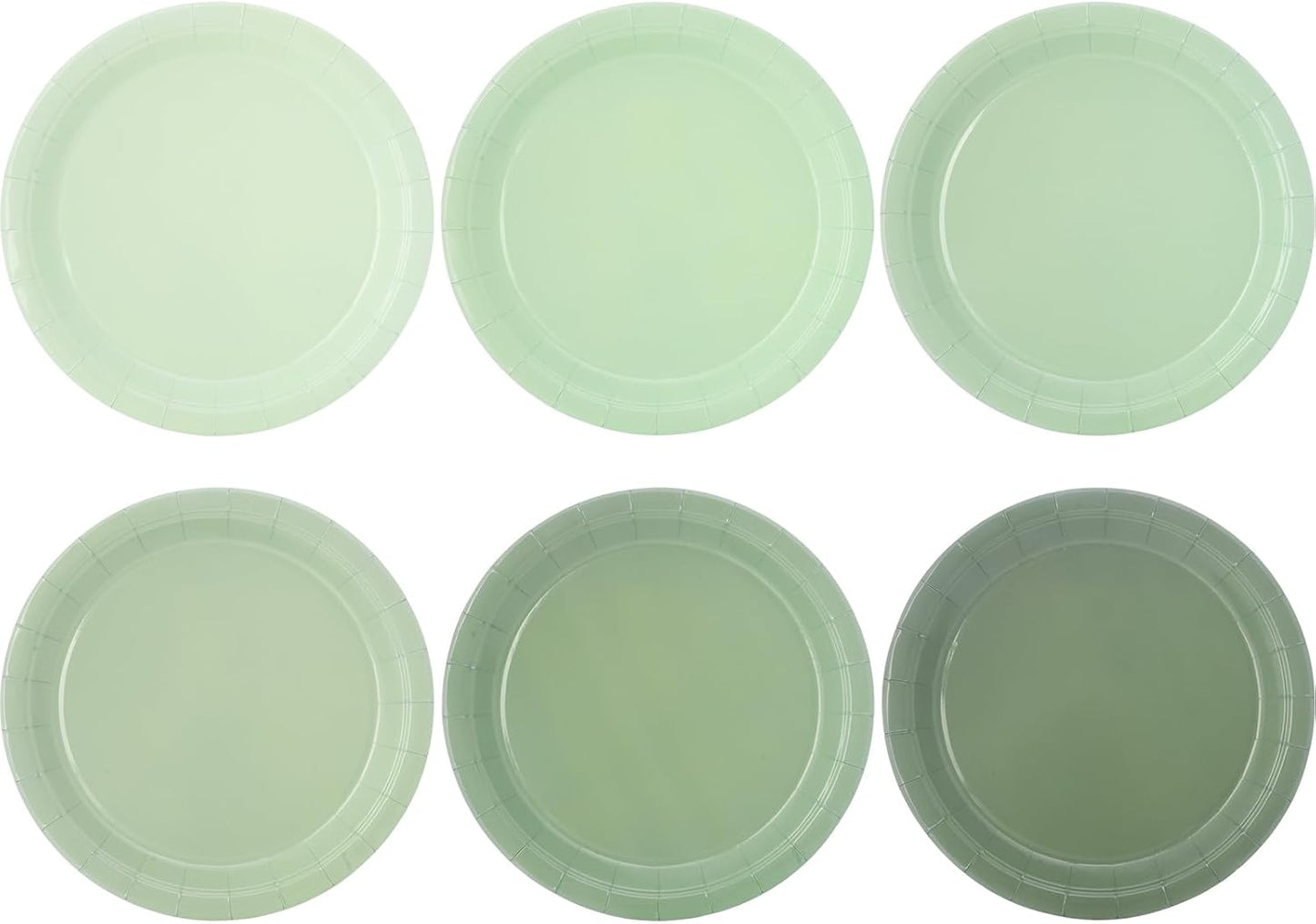 48 Pcs Sage Green Party Paper Plates Disposable, 9" Cute Sage Green Dinner Baby Bridal Shower Dessert Birthday Paper Plates for Bridal Baby Shower Wedding Party Supplies
