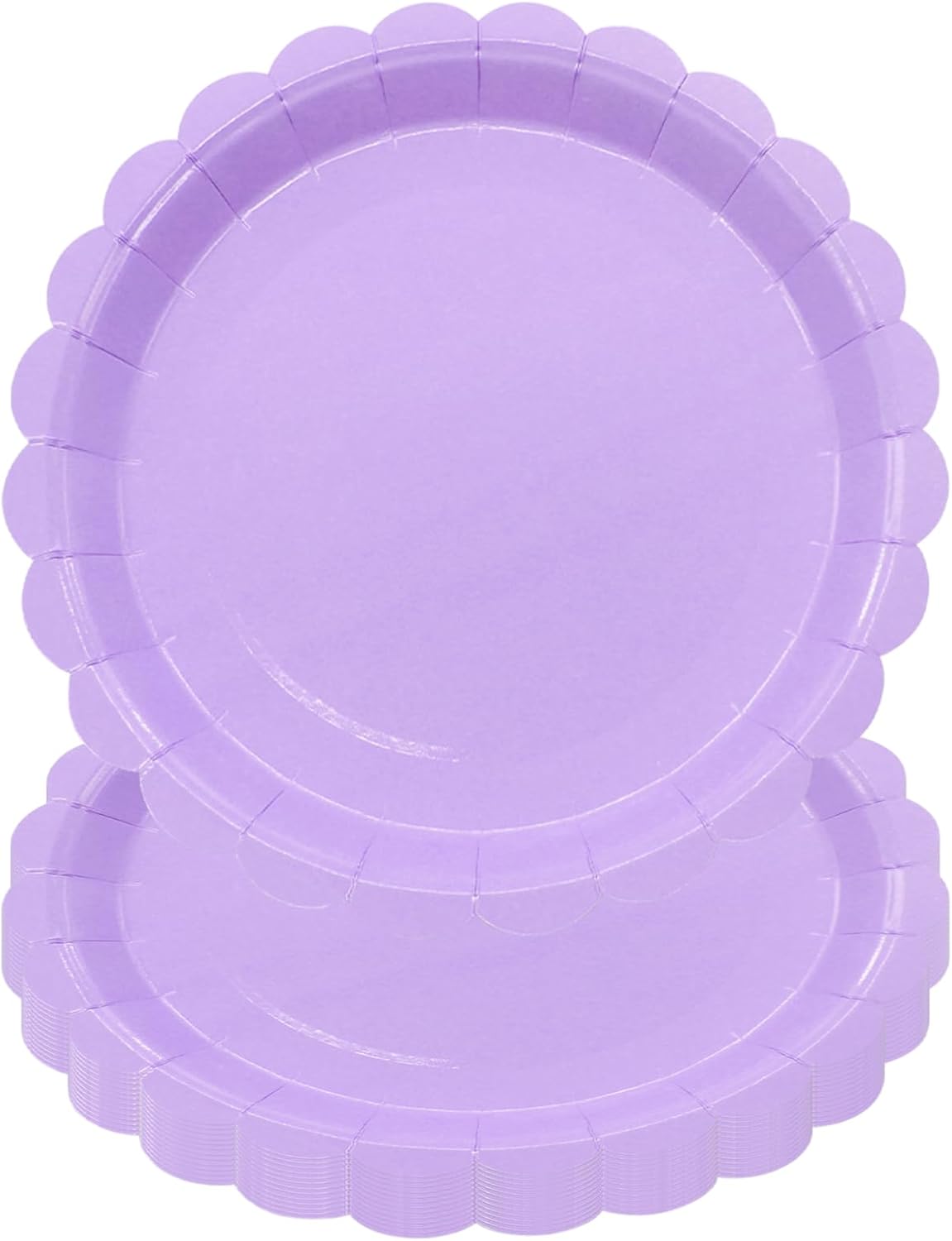 50Pcs Light Purple Paper Plates Purple Party Supplies 9 Inch Disposable Dessert Plates Birthday Party Plates for Tea Party Baby Shower Wedding Graduation Picnic BBQ